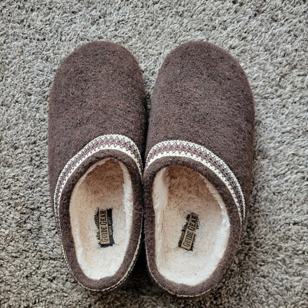Guide Gear Women’s Slip On Faux Fur Lined Clogs Size 7 Comfortable Brown